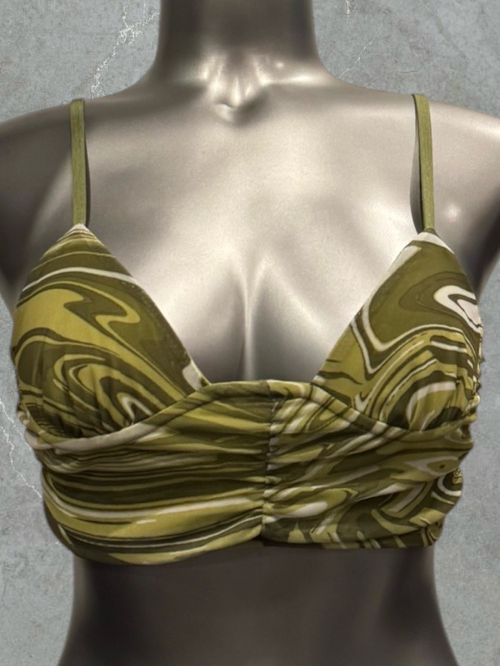 Free | Olive Green Swirl Print Camisole
